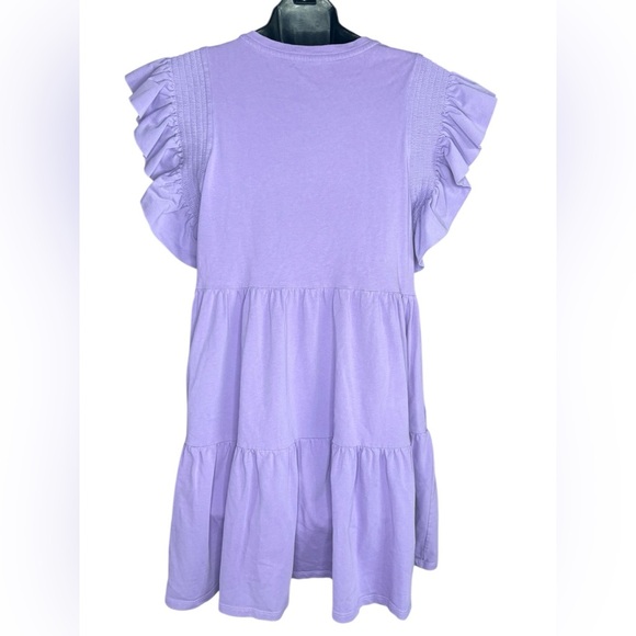 English Factory Purple Ruffled Tiered Sundress mini sz M preloved - Picture 6 of 9